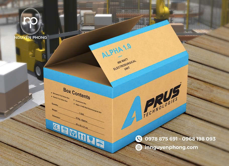 Hộp carton 7 lớp dày dặn, chắn chắn, phù hợp với sản phẩm nặng 